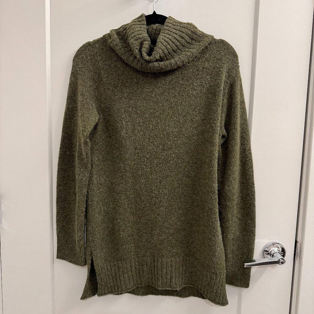 NEW Women's Size XXS BP Olive Green Long Sleeve Turtleneck Sweater Dress